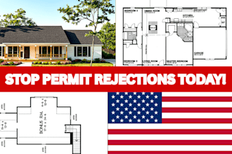 draw architectural floor plans,permit drawing city approval in nc il tx and ca