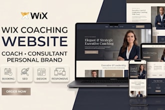 build wix consulting coach website design real estate landing page website