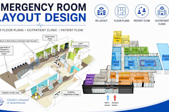 design emergency room layout, er floor plans, outpatient clinic and patient flow