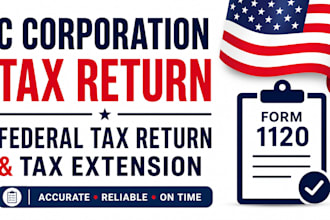 file c corporation tax return, federal tax return, and tax extension