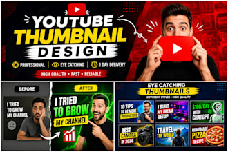 design a professional youtube thumbnail for your channel