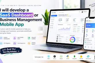 develop a saas dashboard or business management mobile app