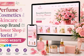 design perfume cosmetics skincare soap brand flower shop florist jimdo website