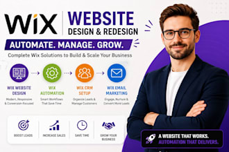 wix website wix automation wix crm wix email marketing website design redesign