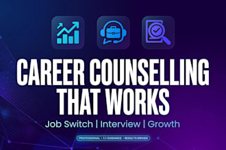 provide 1 on 1 career counselling and job guidance session
