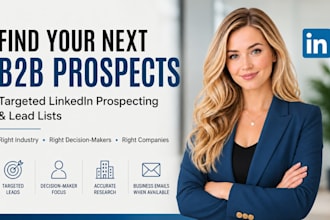 do linkedin prospecting and build targeted b2b lead list