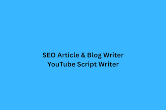 be your expert SEO content writer and youtube script writer