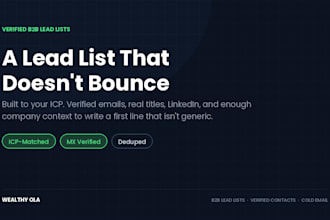 build a verified b2b lead list for your ideal customer profile