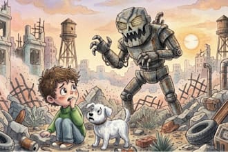 create watercolor children book illustrations for halloween and horror stories