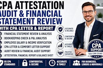 provide cpa attestation, audit, financial statement review and cpa report