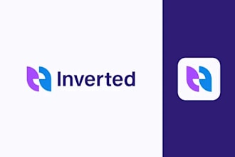 design a creative and modern inverted logo for your brand