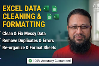 clean, format, organize, and fix messy excel data
