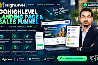 do gohighlevel website design ghl landing page sales funnel and ghl automation