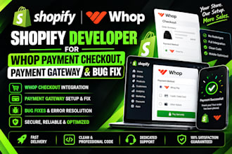 whop shopify payment gateway checkout integration API webhook bug fix order