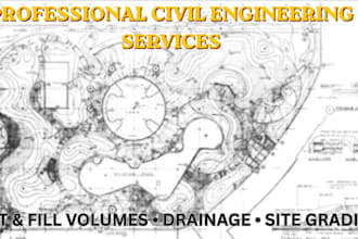 civil engineer site grading utility takeoffs sitework  cut fill volumes civil 3d