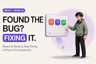 fix react, node js and javascript bugs and errors