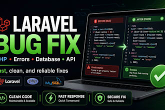 fix laravel PHP bugs errors and issues