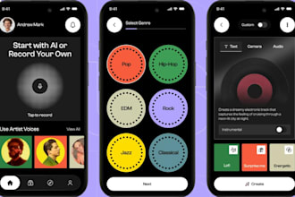 develop ai music studio app to create, record, edit, ai mix and master music