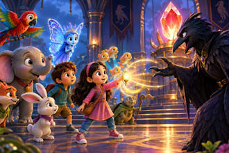 design magical 3d kids illustration