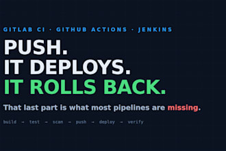 set up ci cd pipeline with docker and rollback