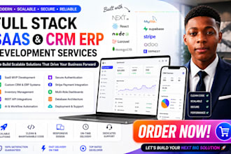 full stack webapp next js react laravel mern saas mvp node js crm erp automation