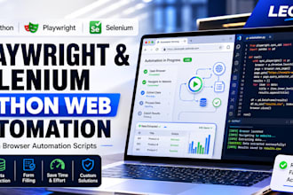 develop playwright or selenium python scripts for web browser automation