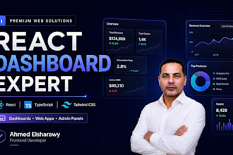 build a responsive react dashboard or web application