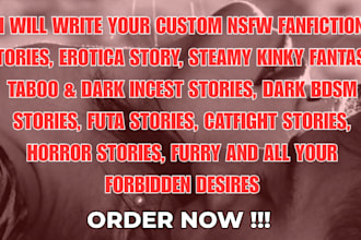 write nsfw fanfiction futa erotica romance catfight taboo incest smut kinky stor