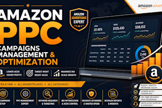 setup amazon PPC campaigns manage amazon ads fba fbm hijacker  optimize PPC