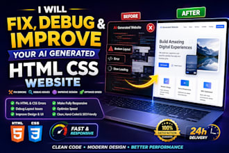fix, debug and improve your ai generated HTML CSS website