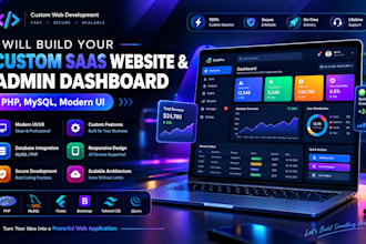 build custom saas website and admin dashboard