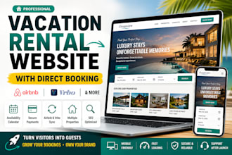 build or redesign vacation rental, airbnb, holiday rental and str website