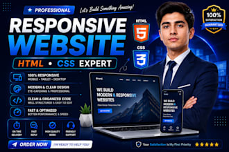 create a responsive webpage with HTML and CSS
