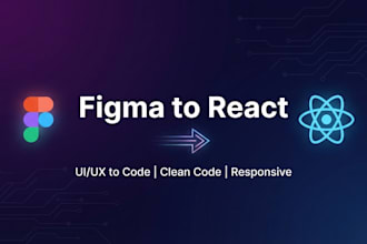 convert your figma or xd design to react js frontend