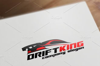 design a dynamic drift logo for automotive and racing brand