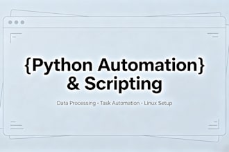 write a python script to automate your tasks and process data