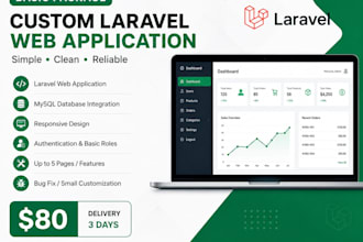 develop a custom laravel web application or saas