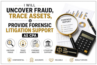 uncover fraud, trace assets, and provide forensic litigation support as CPA