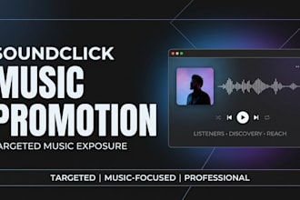 promote your music on soundclick to targeted music listeners, music promotion