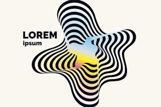 create abstract optical illusion logo for you