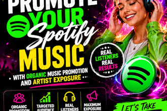 promote your spotify music with organic music promotion and artist exposure