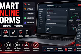 design tally, jotform or typeform online forms with logic