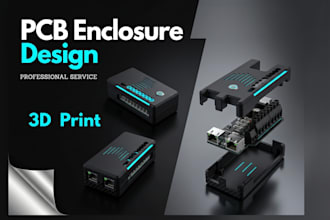 design pcb enclosure, electronic housing and 3d printable pcb case