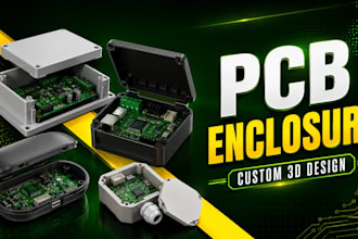 design pcb enclosure, electronic housing and 3d printable pcb case