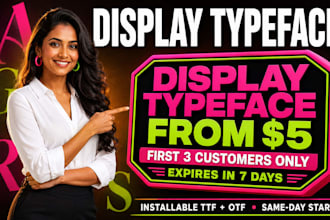 display typeface display font custom typeface vintage font font design