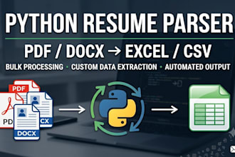 build a python resume parser to extract data to excel or CSV