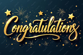 design a creative congratulate logo for your brand or event