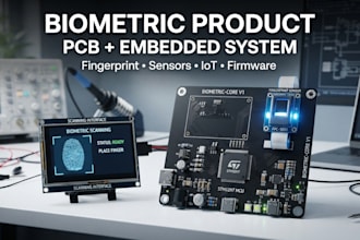 design biometric product, sensor pcb and embedded system