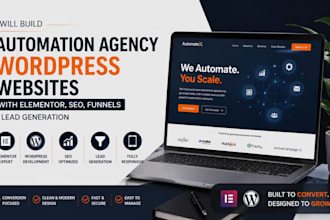 automation agency wordpress websites with elementor SEO funnels, lead generation