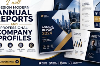 design investor ready annual reports, corporate business profile, company